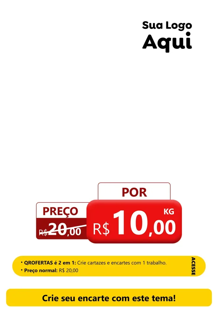 Modelo de Cartaz para Cartaz A4 Vertical com o tema Especial Carnes para Açougue