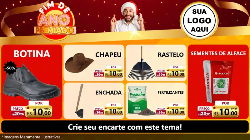 Modelo de TV para TV Horizontal com o tema Fim de Ano Premiado para Agropecuária
