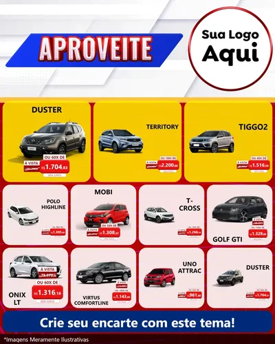 Modelo de Rede Social para Feed Instagram com o tema Aproveite para Concessionaria de Carros