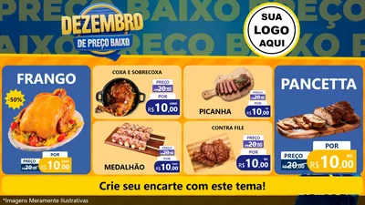 Modelo de TV para TV Horizontal com o tema Dezembro de Preço Baixo para Assados