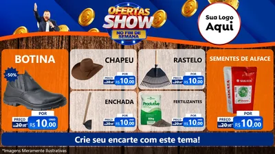 Modelo de TV para TV Horizontal com o tema Ofertas Show No Fim De Semana para Agropecuária
