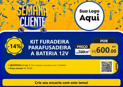 Modelo de Cartaz para Cartaz A4 Horizontal com o tema Semana do Cliente para Maquinas e Ferramentas