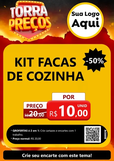 Modelo de Cartaz para Cartaz A4 Vertical com o tema Torra Preços para Utilidades Domésticas