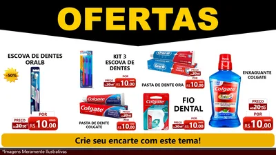 Modelo de TV para TV Horizontal com o tema Ofertas Preto e Vermelho Cartaz para Higiene Pessoal