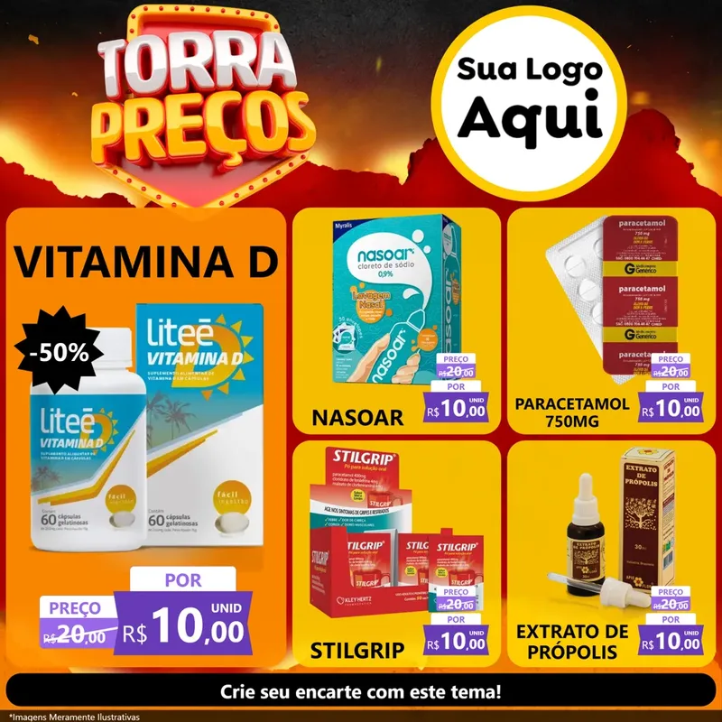 Modelo de Rede Social para Feed Facebook com o tema Torra Preços para Farmácia