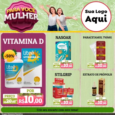 Modelo de Rede Social para Feed Facebook com o tema Para Você Mulher para Farmácia