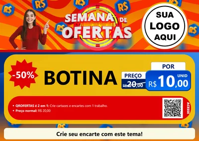 Modelo de Cartaz para Cartaz A4 Horizontal com o tema Semana de Ofertas para Agropecuária