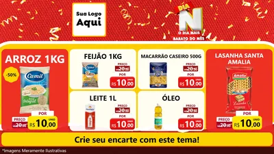 Modelo de TV para TV Horizontal com o tema Dia N o Dia Mais Barato do Mês para Supermercado