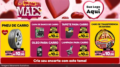 Modelo de TV para TV Horizontal com o tema Dia Das Mães para Auto peças
