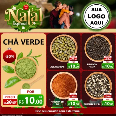 Modelo de Rede Social para Feed Facebook com o tema Natal Especial para Produtos Naturais