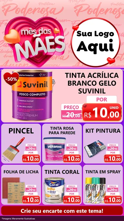 Modelo de Rede Social para Stories com o tema Mês Das Mães para Tintas e Ferramentas