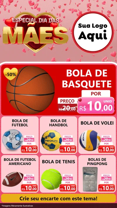 Modelo de Rede Social para Stories com o tema Especial Dia Das Mães para Artigos Esportivos