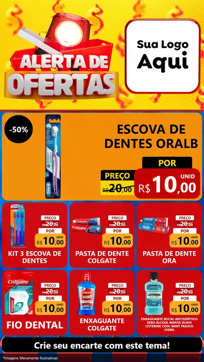 Modelo de Rede Social para Stories com o tema Alerta de Ofertas para Higiene Pessoal
