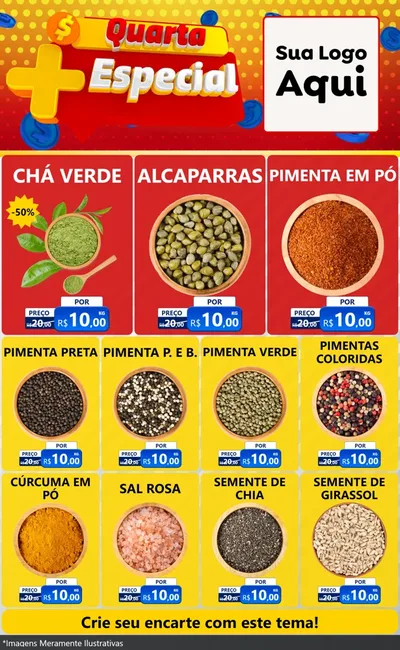 Modelo de Encarte para Encarte Grande com o tema Quarta Mais Especial para Produtos Naturais