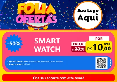 Modelo de Cartaz para Cartaz A4 Horizontal com o tema Folia de Ofertas para Informática