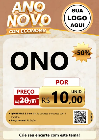 Modelo de Cartaz para Cartaz A4 Vertical com o tema Ano Novo Com Economia para Óticas