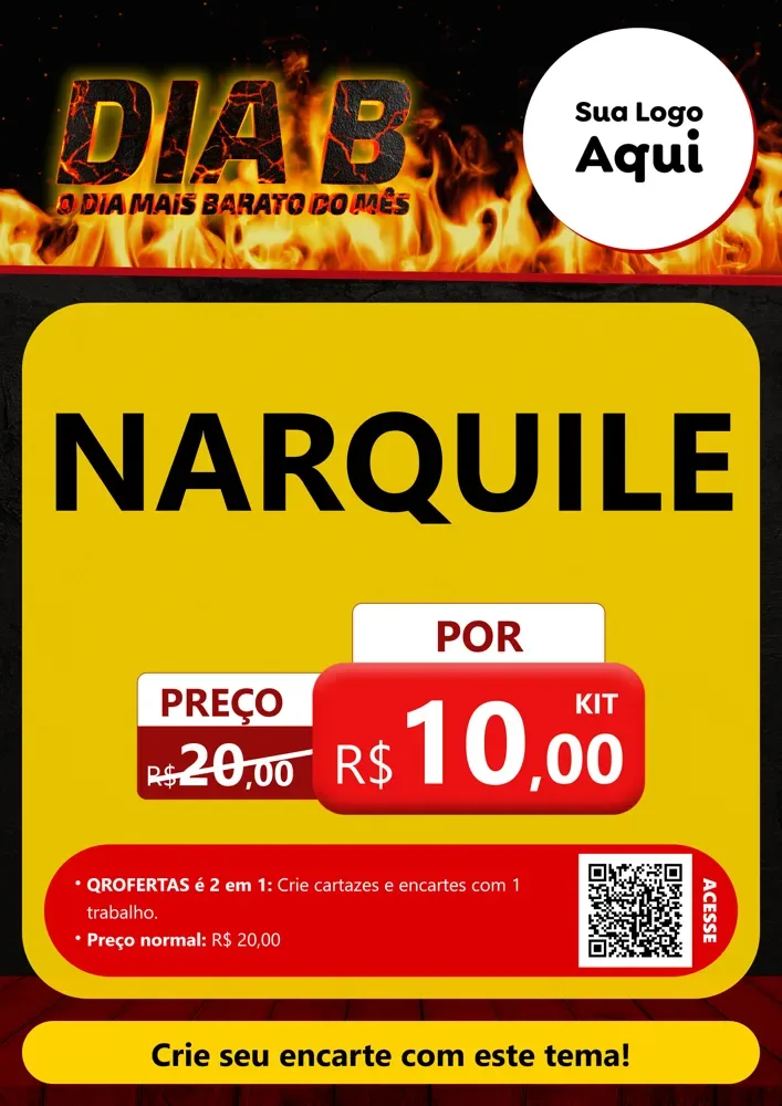 Modelo de Cartaz para Cartaz A4 Vertical com o tema Dia B para Tabacaria