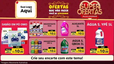 Modelo de TV para TV Horizontal com o tema Dia dos Namorados para Produtos de Limpeza