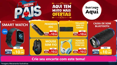 Modelo de TV para TV Horizontal com o tema Dia dos Pais para Informática