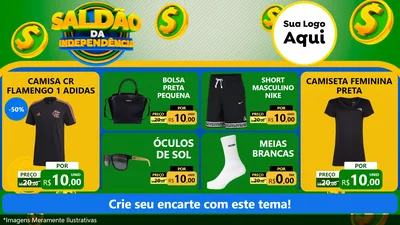 Modelo de TV para TV Horizontal com o tema Saldão da Indepêndencia para Roupas e acessórios