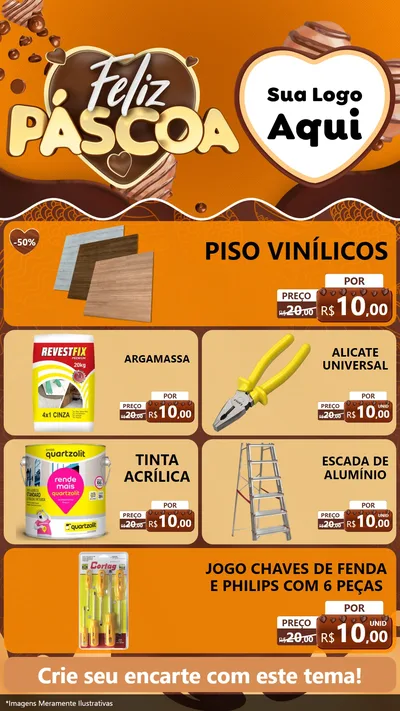 Modelo de TV para TV Vertical com o tema Feliz Páscoa para Material para Construção