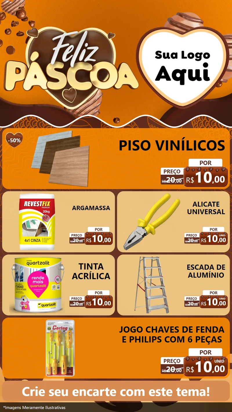 Modelo de TV para TV Vertical com o tema Feliz Páscoa para Material para Construção