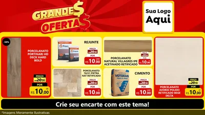 Modelo de TV para TV Horizontal com o tema Grandes Ofertas para Pisos e revestimentos