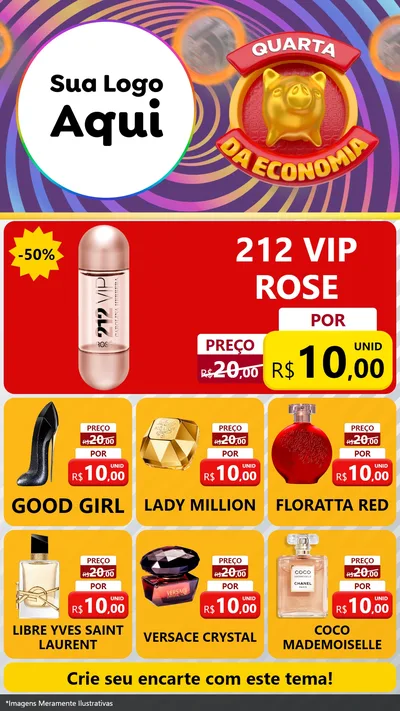 Modelo de Rede Social para Stories com o tema Quarta da Economia para Perfumes