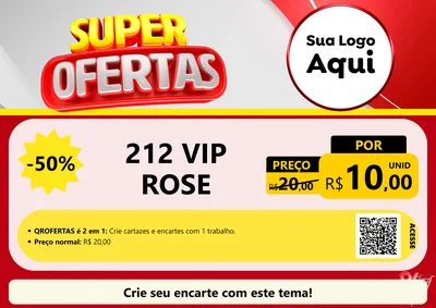 Modelo de Cartaz para Cartaz A4 Horizontal com o tema Super Ofertas para Perfumes