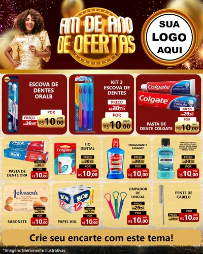 Modelo de Rede Social para Feed Instagram com o tema Fim de Ano de Ofertas para Higiene Pessoal