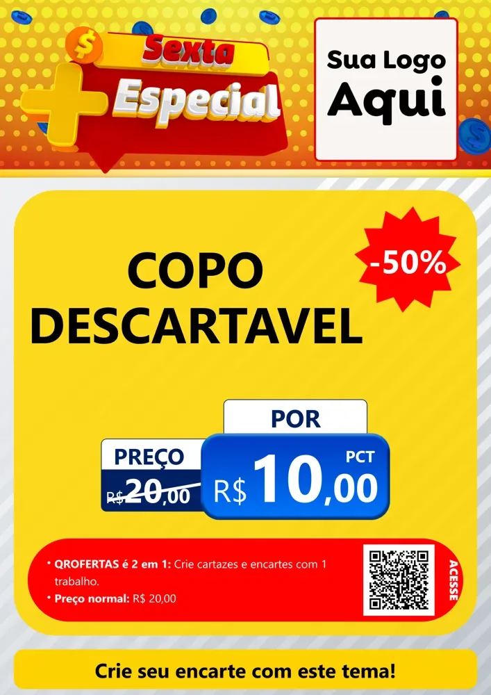 Modelo de Cartaz para Cartaz A4 Vertical com o tema Sexta Mais Especial para Embalagens