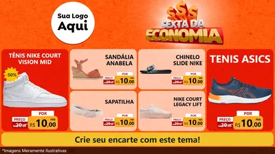 Modelo de TV para TV Horizontal com o tema Sexta da Economia para Calçados