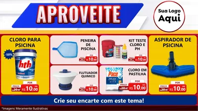 Modelo de TV para TV Horizontal com o tema Aproveite para Produtos para Piscina