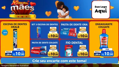 Modelo de TV para TV Horizontal com o tema Mês das Mães para Higiene Pessoal