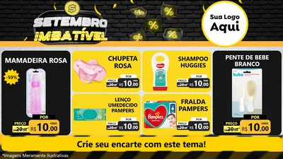 Modelo de TV para TV Horizontal com o tema Setembro Imbatível para Bebês