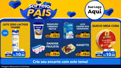 Modelo de TV para TV Horizontal com o tema Sorteio Dia dos Pais para Frios e Laticínios