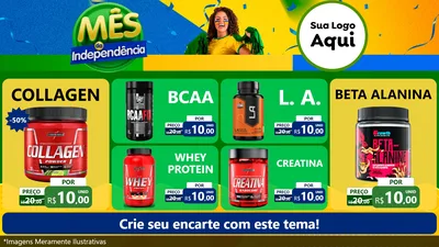 Modelo de TV para TV Horizontal com o tema Mês da Independência para Suplementos alimentares