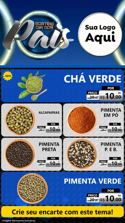 Modelo de TV para TV Vertical com o tema Sorteio Dia Dos Pais para Produtos Naturais