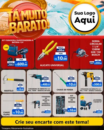 Modelo de Rede Social para Feed Instagram com o tema Está Muito Barato para Maquinas e Ferramentas