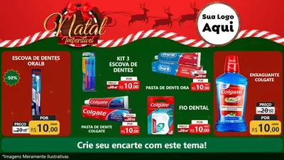 Modelo de TV para TV Horizontal com o tema Natal Imperdível para Higiene Pessoal