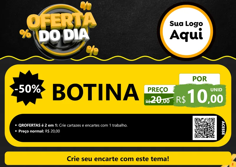 Modelo de Cartaz para Cartaz A4 Horizontal com o tema Oferta Do Dia para Agropecuária