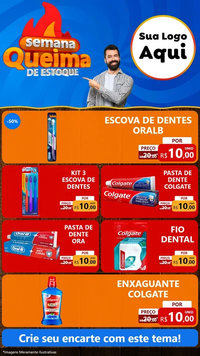 Modelo de TV para TV Vertical com o tema Semana Queima de Estoque para Higiene Pessoal