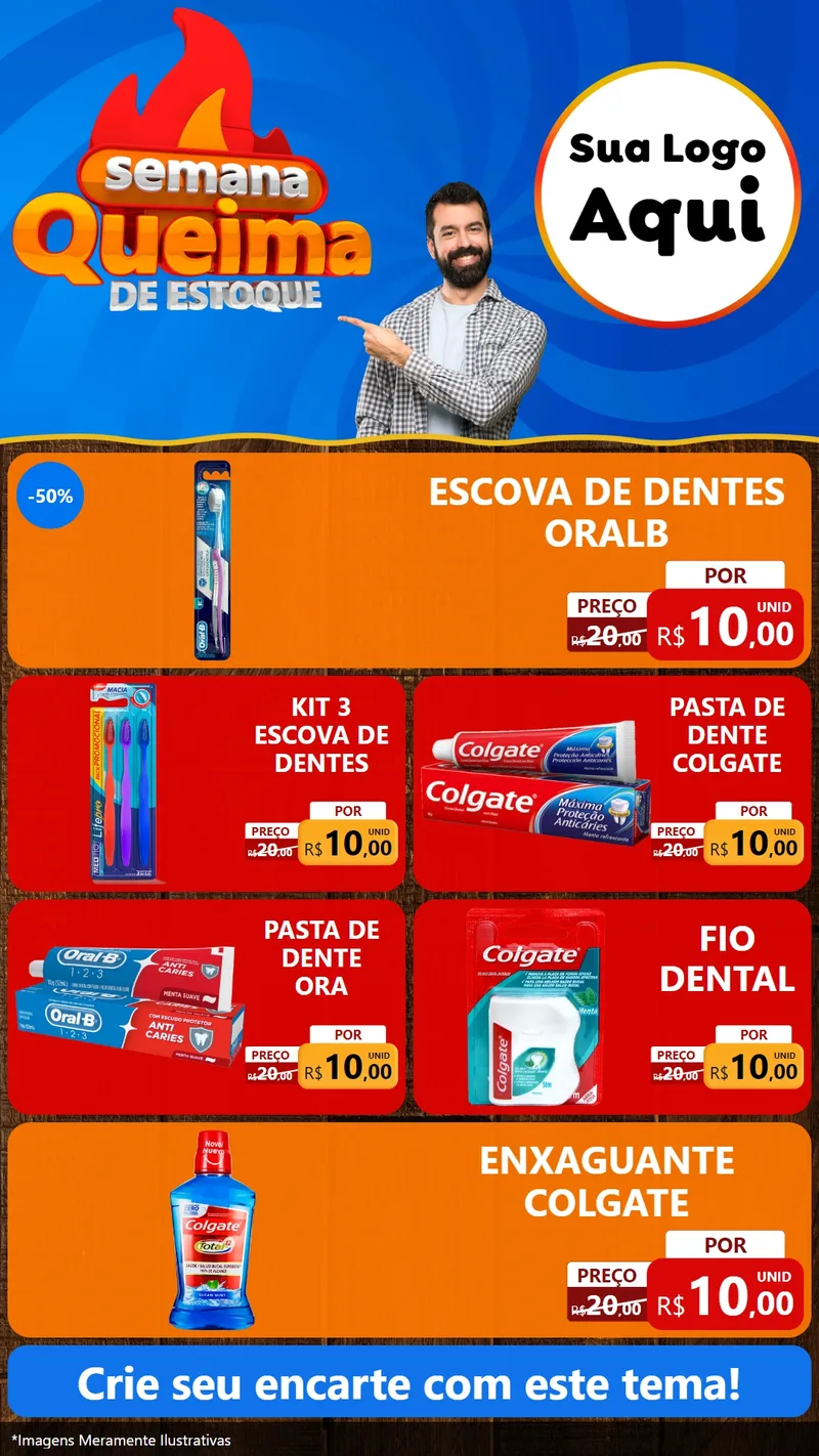 Modelo de TV para TV Vertical com o tema Semana Queima de Estoque para Higiene Pessoal
