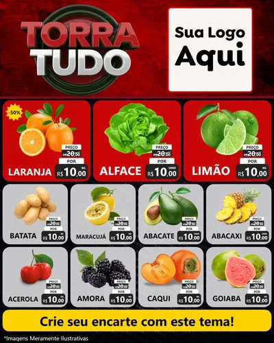 Modelo de Rede Social para Feed Instagram com o tema Torra Tudo para Hortifrúti