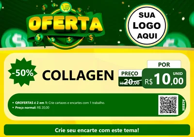 Modelo de Cartaz para Cartaz A4 Horizontal com o tema Oferta para Suplementos alimentares
