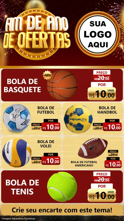 Modelo de TV para TV Vertical com o tema Fim de Ano de Ofertas para Artigos Esportivos