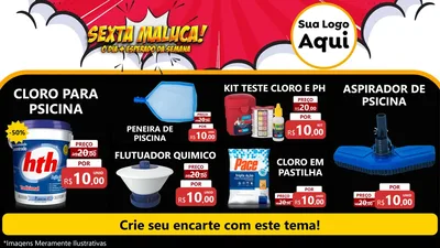 Modelo de TV para TV Horizontal com o tema Sexta Maluca! para Produtos para Piscina