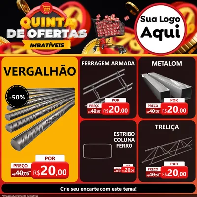 Modelo de Rede Social para Feed Facebook com o tema Quinta de Ofertas Imbatíveis para Ferragens