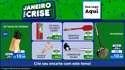 Modelo de TV para TV Horizontal com o tema Janeiro Sem Crise para Utilidades Domésticas