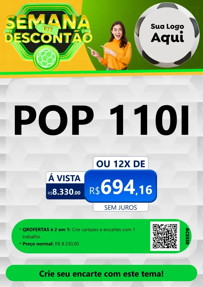 Modelo de Cartaz para Cartaz A4 Vertical com o tema Semana de Descontão - Copa para Concessionaria de Motos